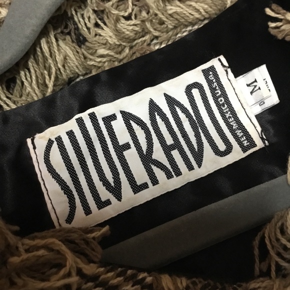 Vintage Silverado New Mexico Designer Shag Vest Single Button Size M - Picture 5 of 6